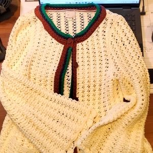 Button down knit 100% cotton sweater